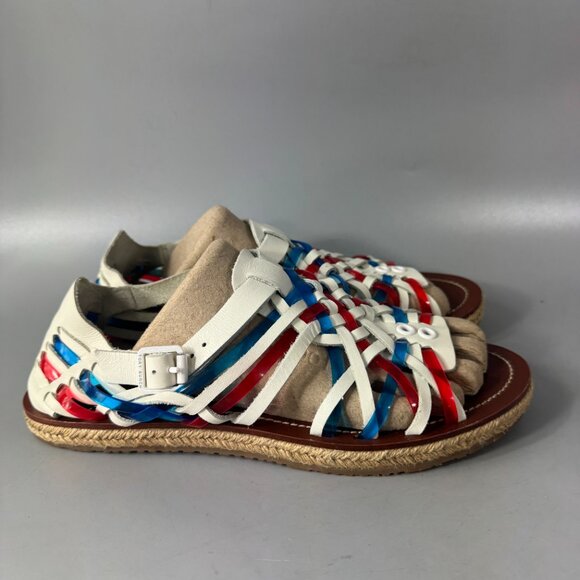 Tory Burch Huarache Multicolor Espadrille (Red, White, and Blue) - Picture 3 of 13